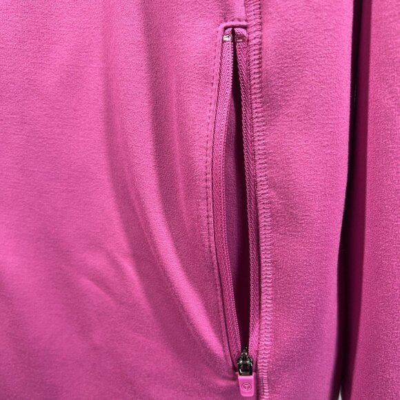 T By Talbots Sun Protection UPF 50 Large Full Zip Jacket Stretch Pink Pockets - Picture 6 of 13
